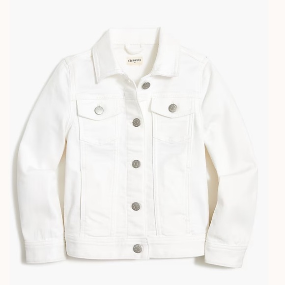 Crewcuts Other - NWT J. Crew Factory Crewcuts Girls' White Jean Jacket - Size 6-7